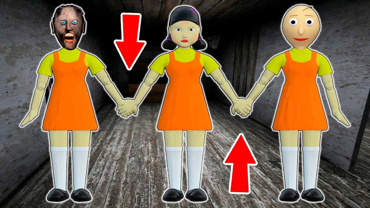 Granny vs Baldi vs Squid Game (오징어 게임) - funny horror animation parody (funniest episodes)