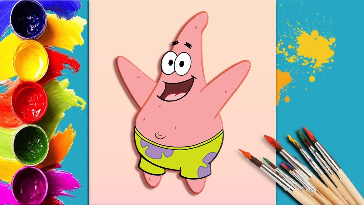 HOW TO DRAW PATRICK STAR | Painting and Coloring for Everyone | Tips for Easy Drawin