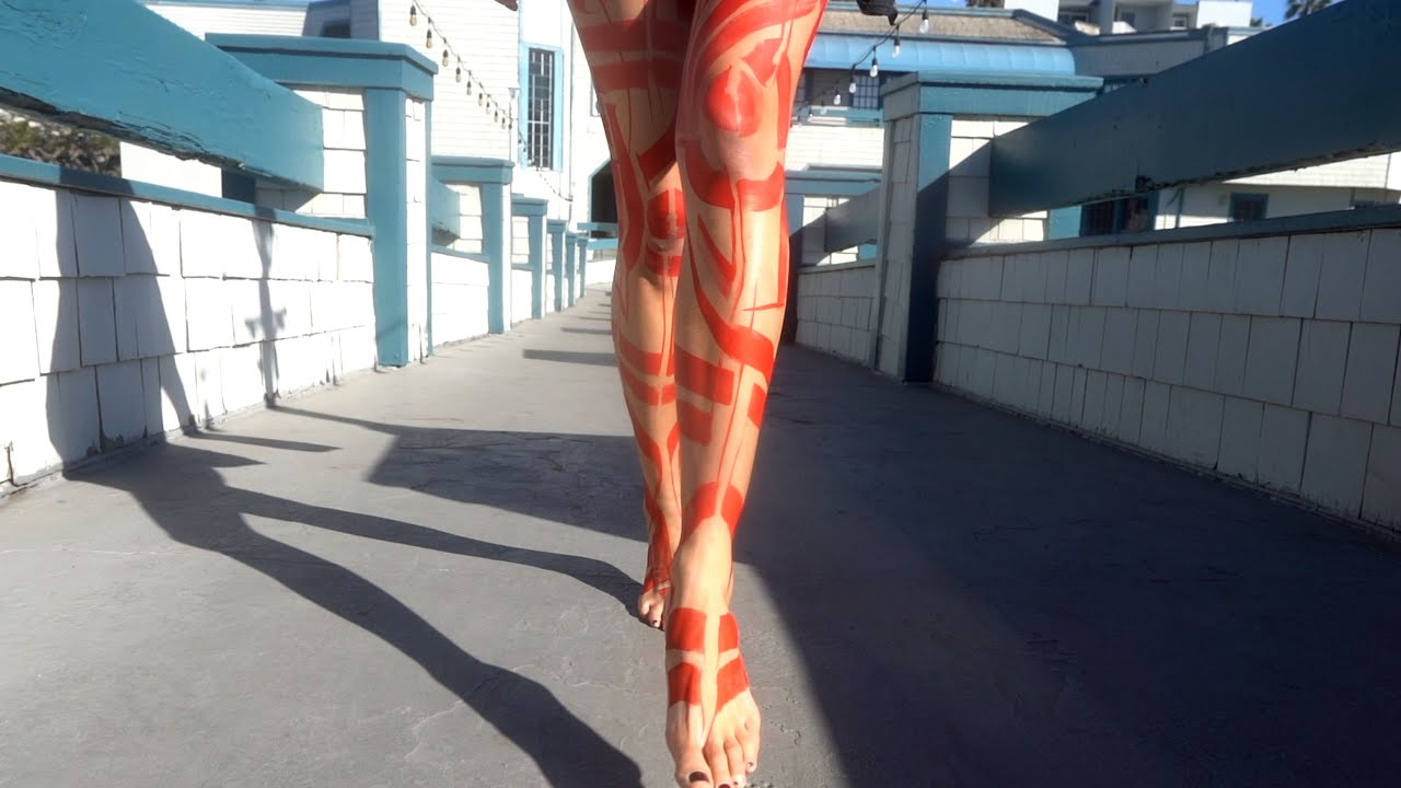 Red Legs Body Painting