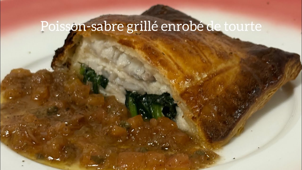Poisson-sabre grillé enrobé de tourte(太刀魚のパイ包み焼きソースブールノワゼット)