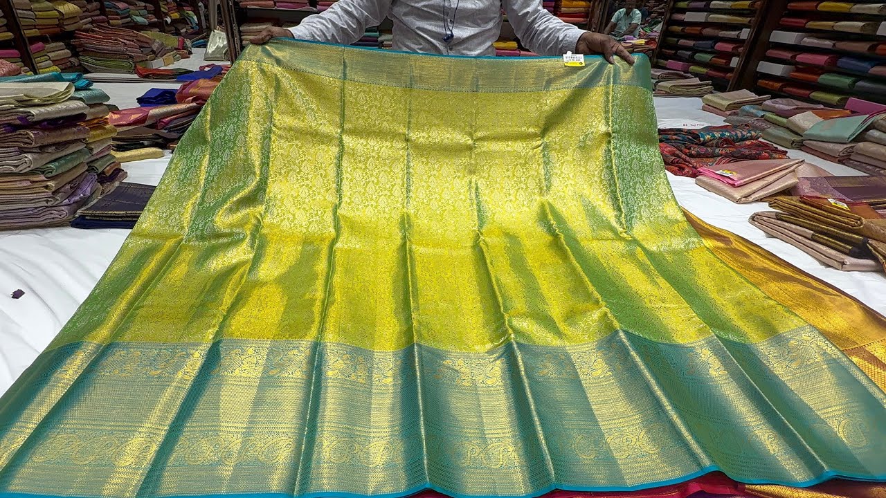 Tissue Silk saree New Collections In Byrappa silk#chickpetsilksarees #ByrappaSilks#ChickpetBangalore