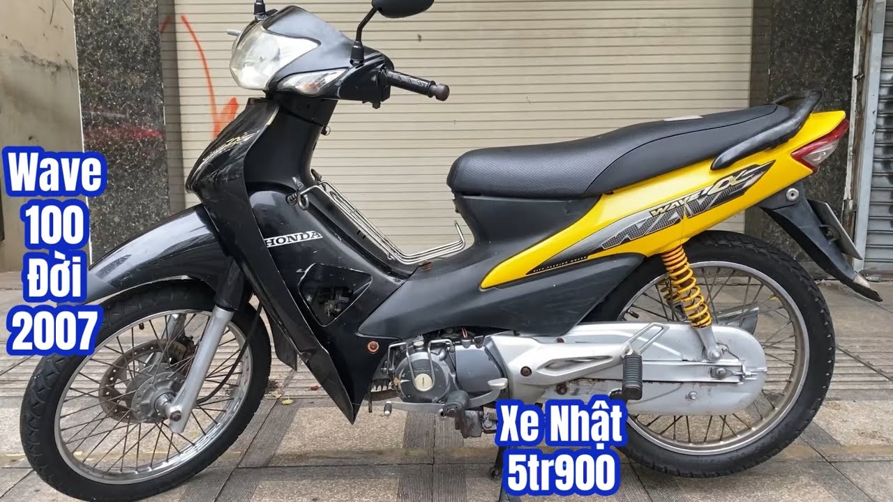 Mồng 10 Tết Honda Wave 100 Đời 2007 Màu Vàng Đen Máy  Êm 5tr900 📱0907788996 