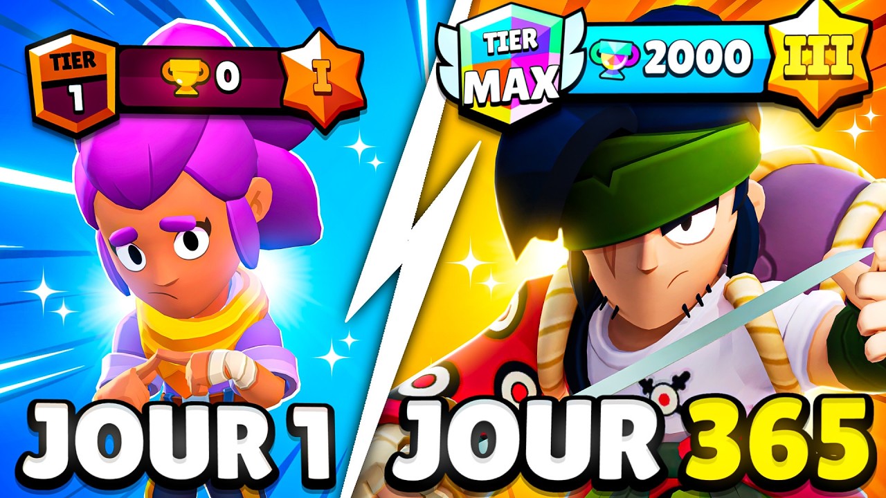 365 JOURS SANS Dépenser D'ARGENT sur Brawl Stars ! Compte F2P