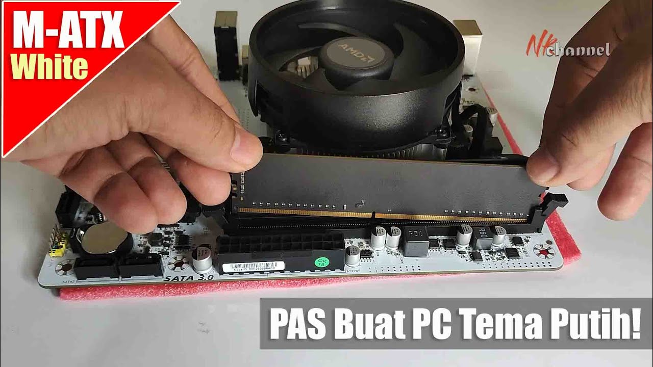 Motherboard AM4 Low Budget warna putih, pas buat rakit PC Gaming Kerhor! Maxsun Challenger B450M ICE