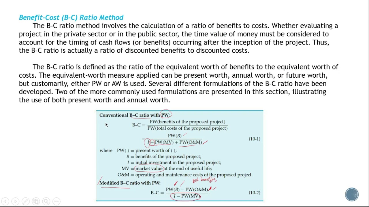 Benefit-Cost  Ratio Method
