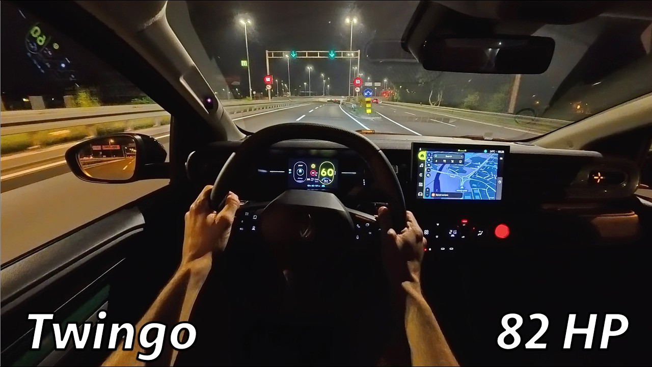 Renault Twingo 2026 Night POV Driving Review (82 HP), Consumption, 0-100