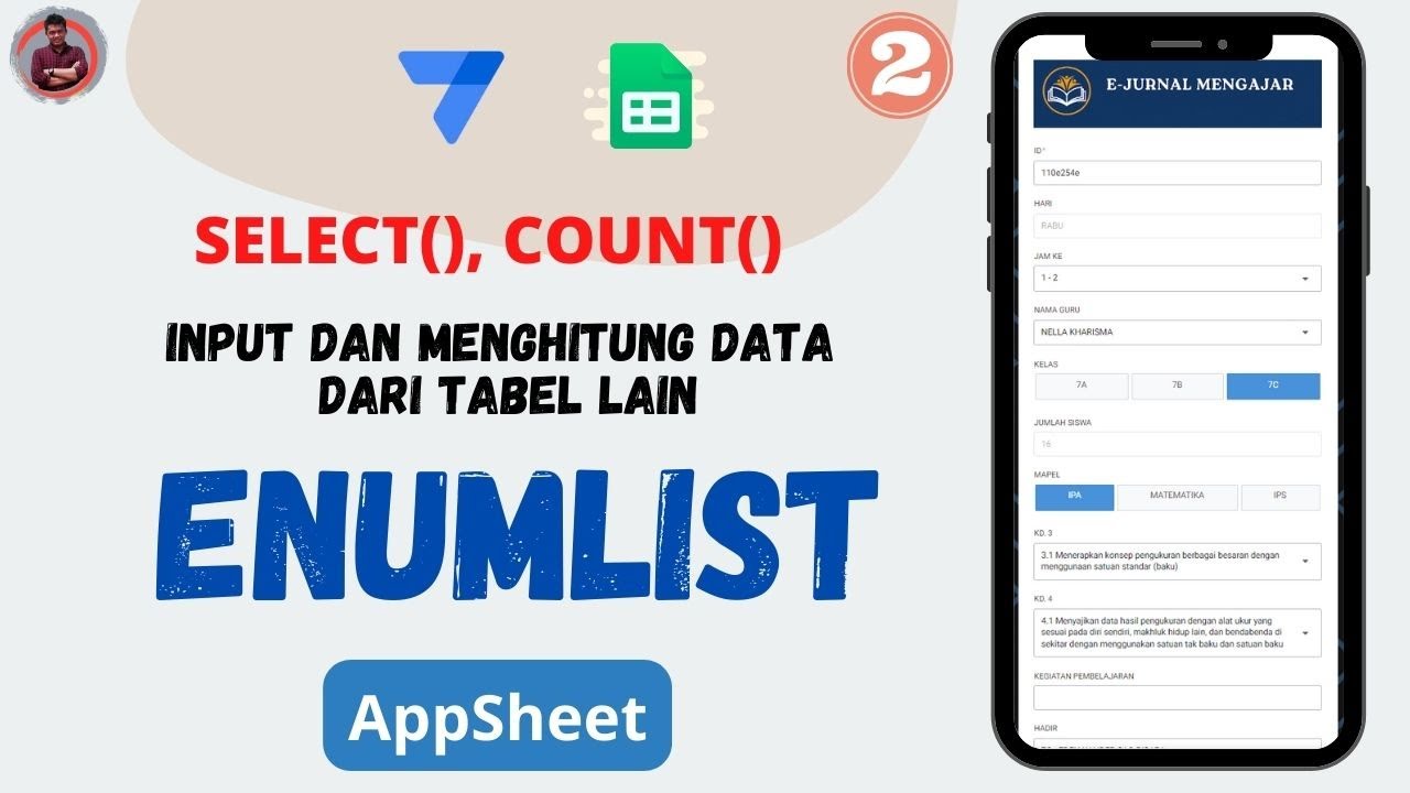 47. Mengambil dan menghitung data dari tabel lain dengan ENUMLIST #appsheet