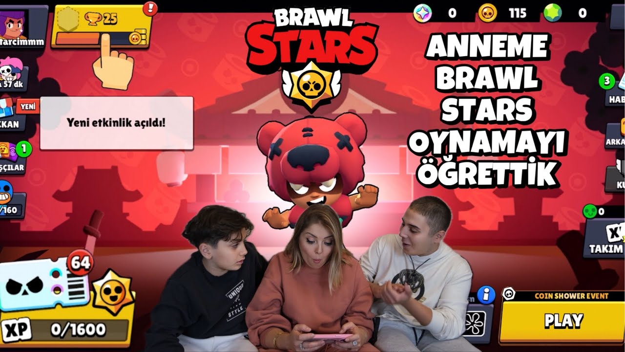 ANNEME BRAWL STARS OYNAMAYI ÖĞRETTİK !! PRO OLDU