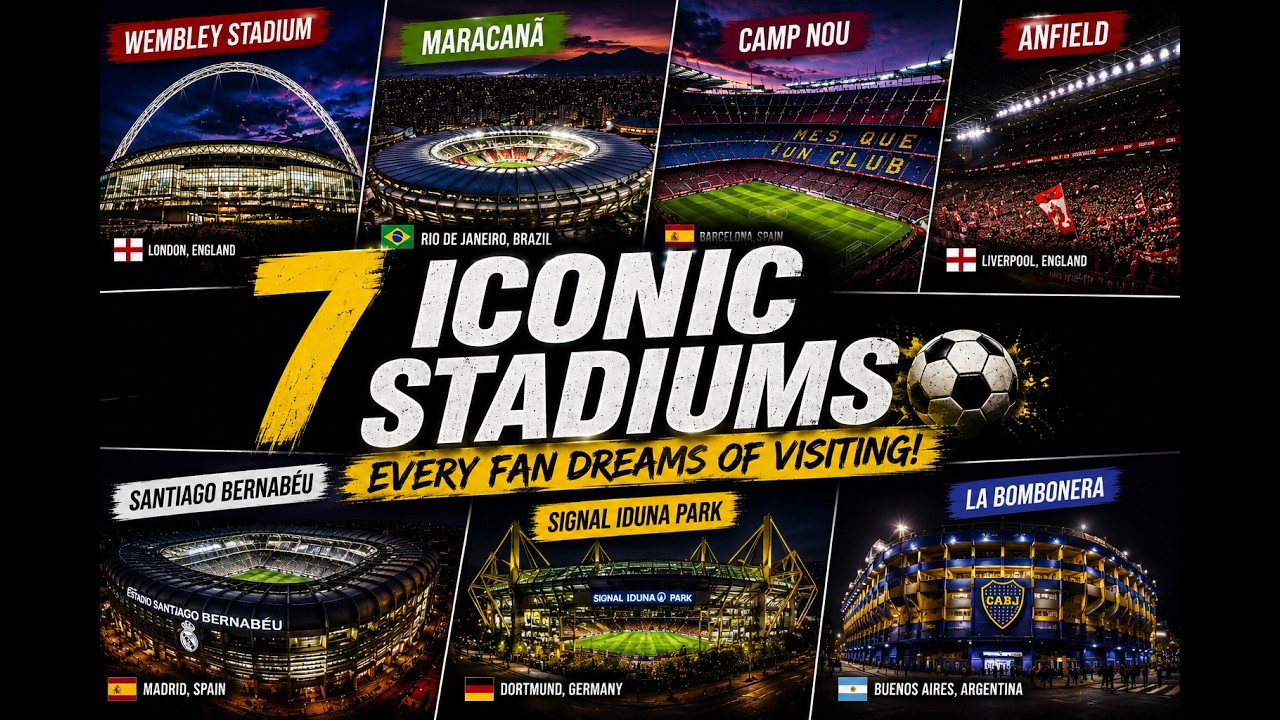 7 Football Stadiums Every Fan Dreams of Visiting 🏟️⚽