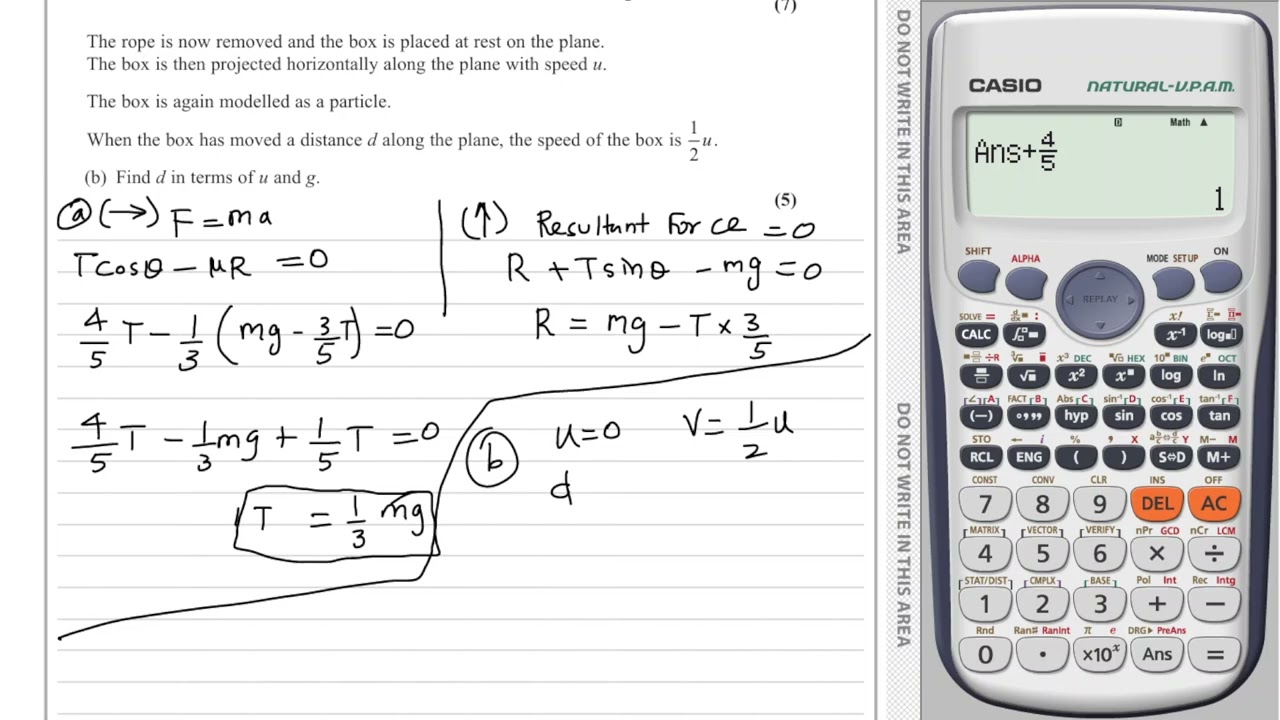 WME01/01 - June 2024 | Mechanics 1| Edexcel IAL | Question 6| Forces and Friction
