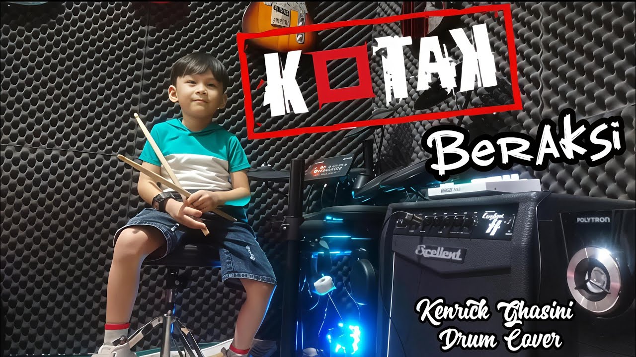 Kotak - Beraksi ( Kenrick Ghasini Drum Cover ) #drums #drummer #drumcover #fyp #fypシ 