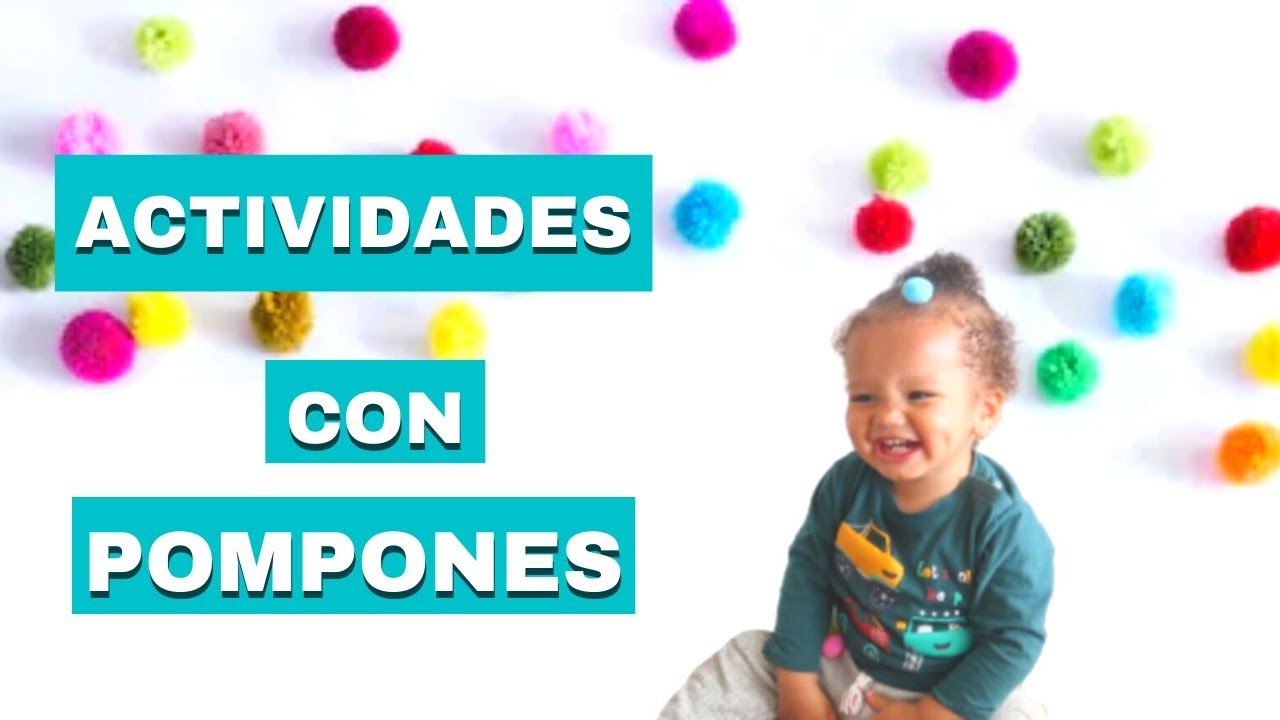 Actividades para Niños de 1 a 2 años CON POMPONES | Motricidad Fina y Gruesa |ESTIMULACION TEMPRANA