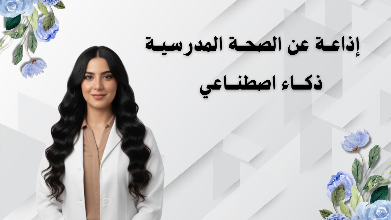 إذاعــة مدرسيــة عن الصحــة المدرسيــة #ذكاء_اصطناعي للطلب واتس 0570973933
