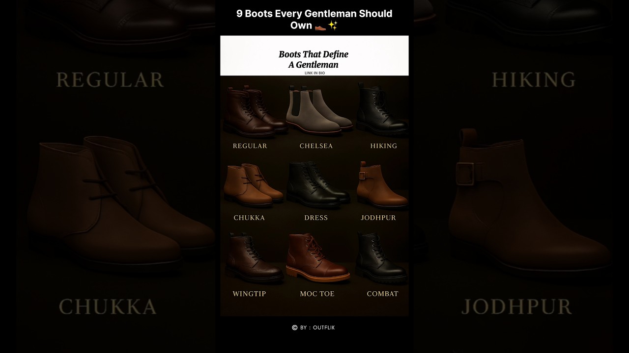 9 Boots Every Gentleman Should Own 👞 #MensStyle #MensFashion #OOTDMen #BootsStyle #GentlemanVibes