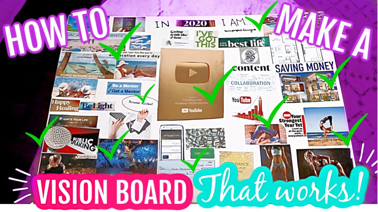How To Make A Vision Board That REALLY Works! | The BEST Tips For Manifesting Your 2020 Vision Board