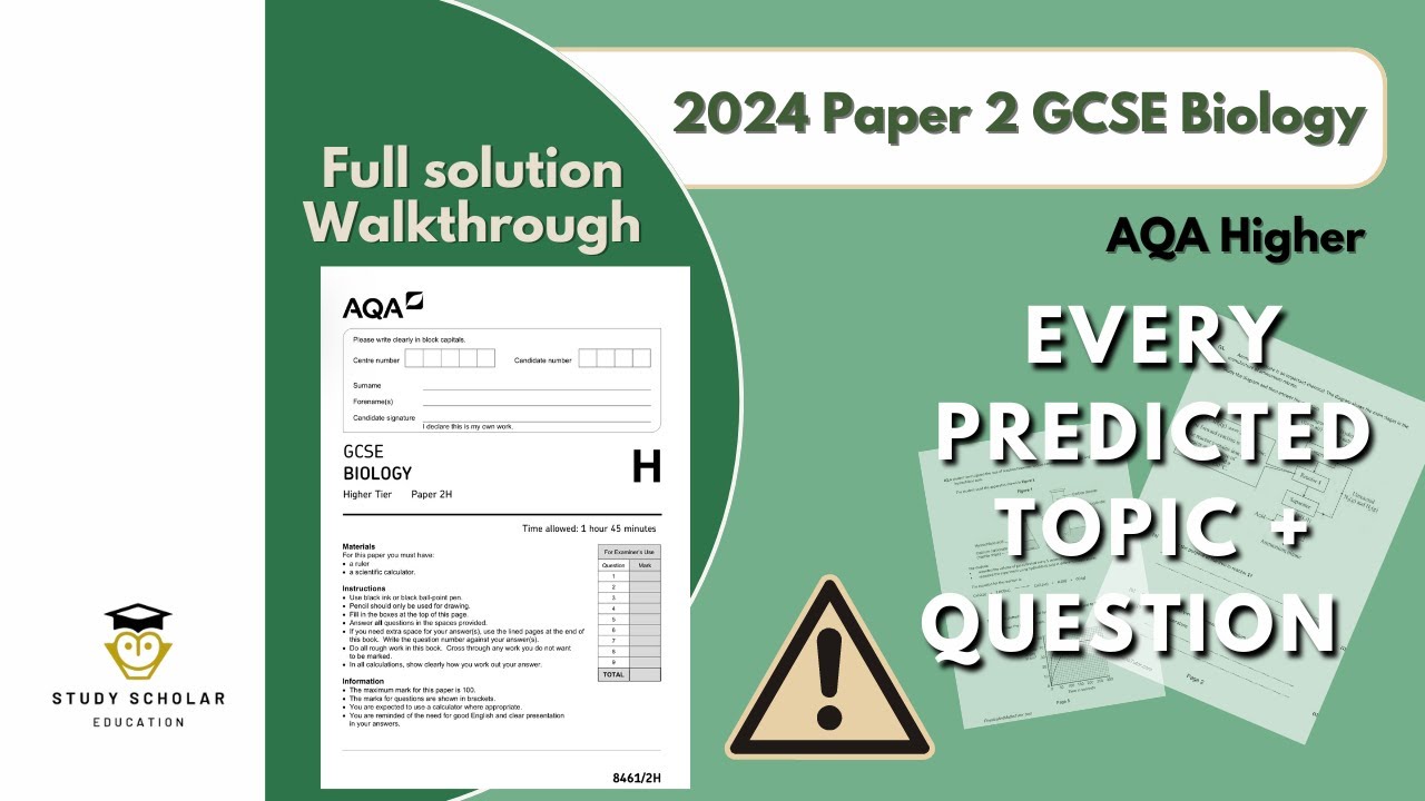 2024 Biology Paper 2 GCSE (AQA) | Higher | Predicted paper walkthrough