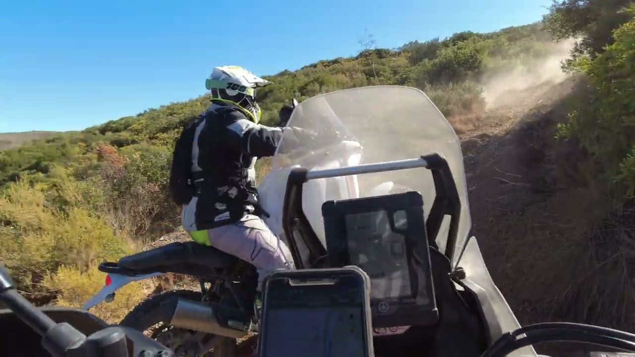 Trip off road on Yamaha Tenere 700 near Malaga Spain with friends from Comando Sur. (4K drone)