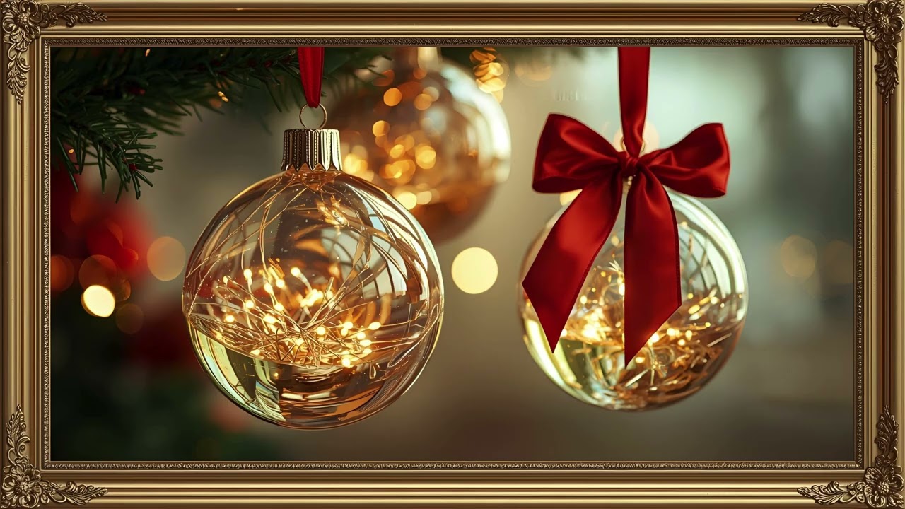 Christmas Frame TV Art 4K 🎄 Elegant Holiday Screensaver | Relaxing Art