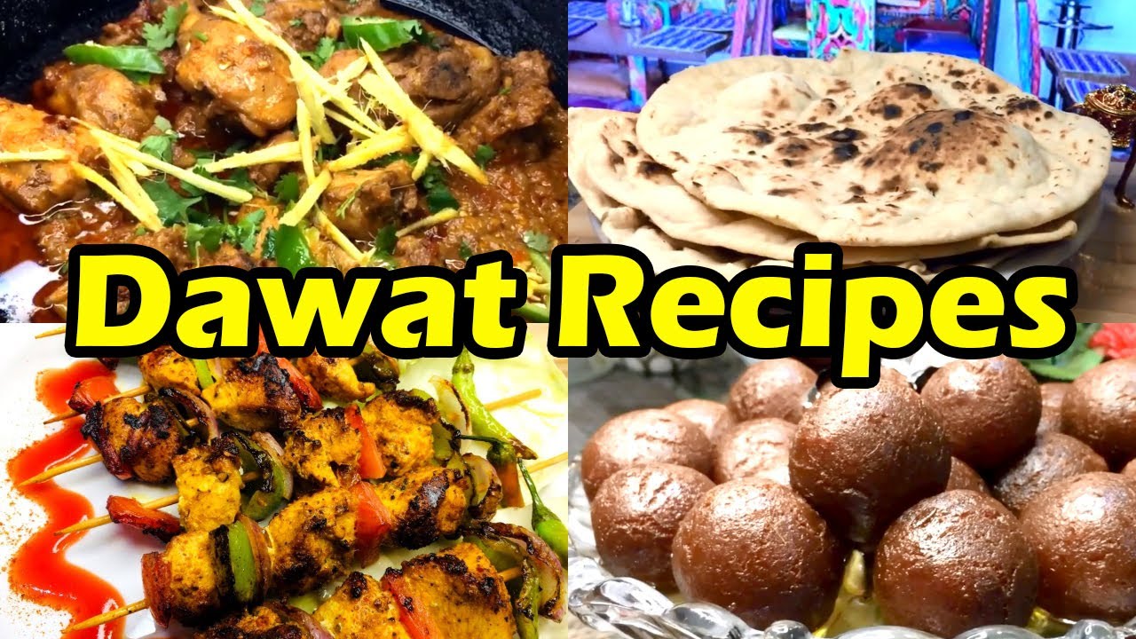 Dawat Recipes | Chicken Karahi | Tandori Roti | Chicken Stick | Gulab Jamun | Recipes by Focus Food