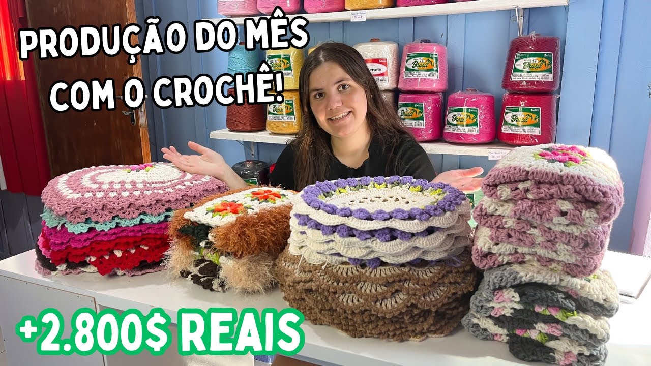PRODUÇÃO DO MÊS DE FEVEREIRO COM O CROCHÊ!🌈+2.800$ reais em peças MARAVILHOSAS!