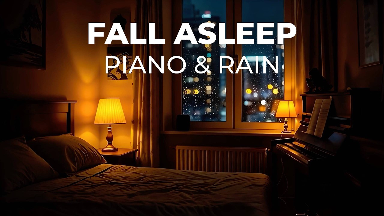 Gentle Piano Music with Rain Sounds for Deep Sleep | 1 Hour Relaxation