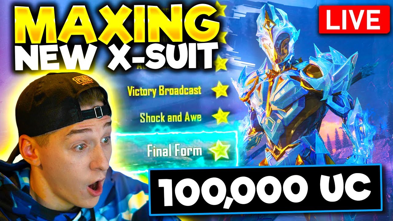 COUNTDOWN TO MAXING NEW GLACIER X-SUIT LIVE | PUBG MOBILE