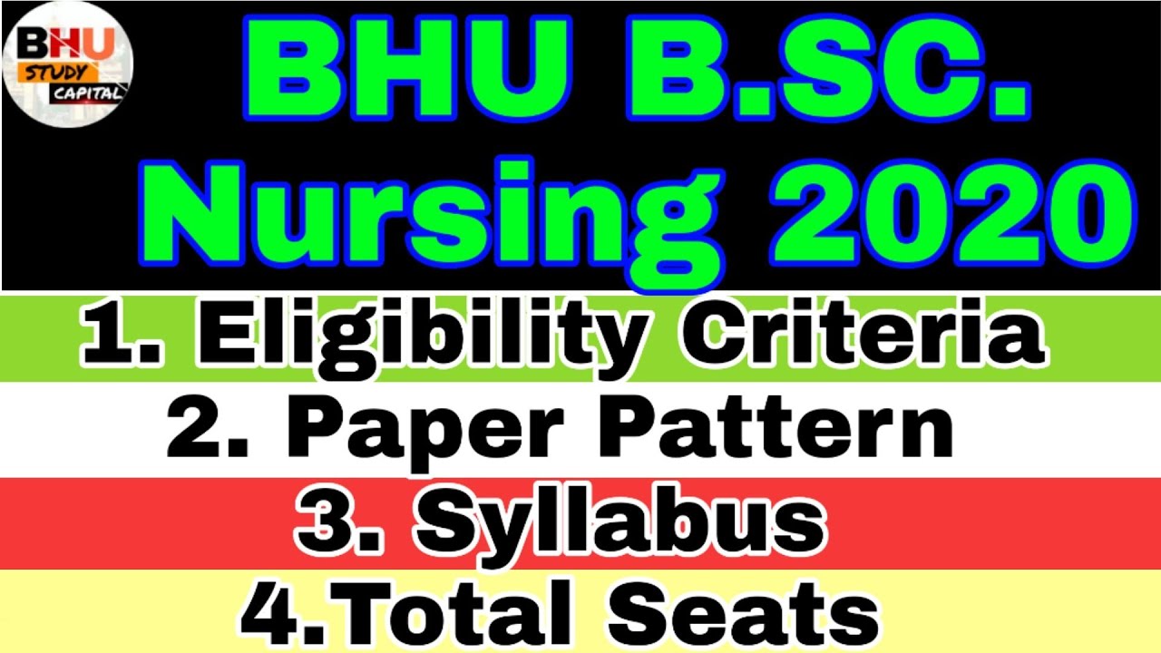 BHU B.Sc. Nursing 2020 ।। Whole Information ।। BHU B.Sc. Nursing Entrance Exam 2020 ।।