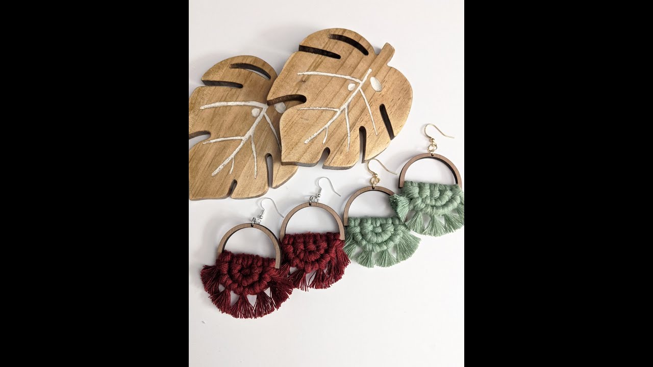 Semi Circle Macrame Earring Tutorial