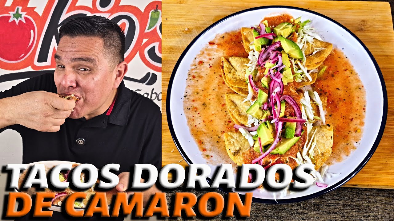 TACOS DORADOS DE CAMARÓN RÁPIDOS Y FÁCILES