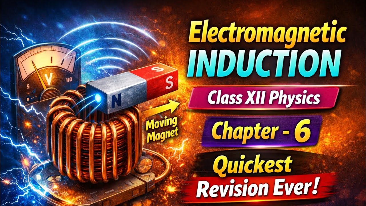 Electromagnetic Induction | Class 12 Physics Ch-6 | Quickest Revision Ever (Faraday + Lenz + EMI)