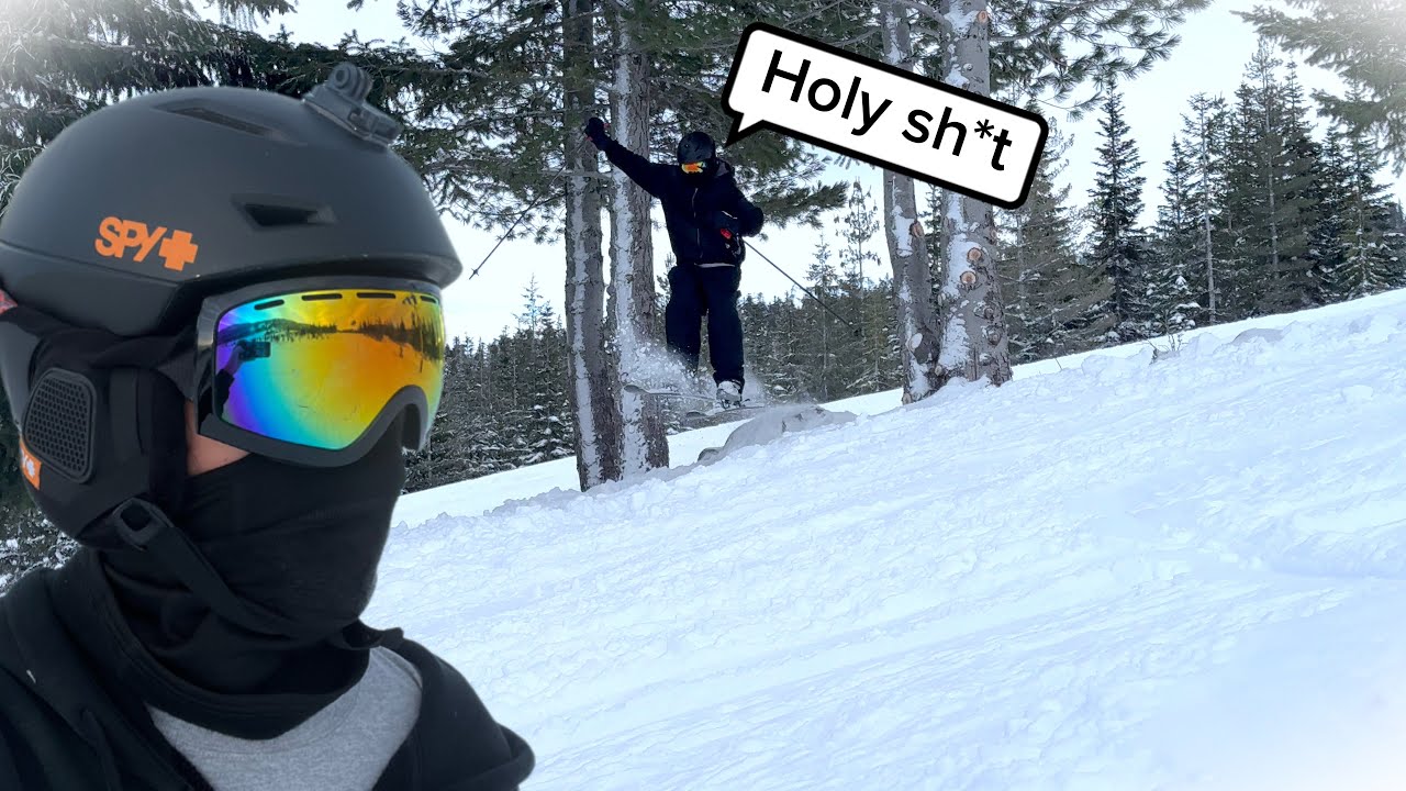Snowboarder goes back to skiing🤦‍♂️