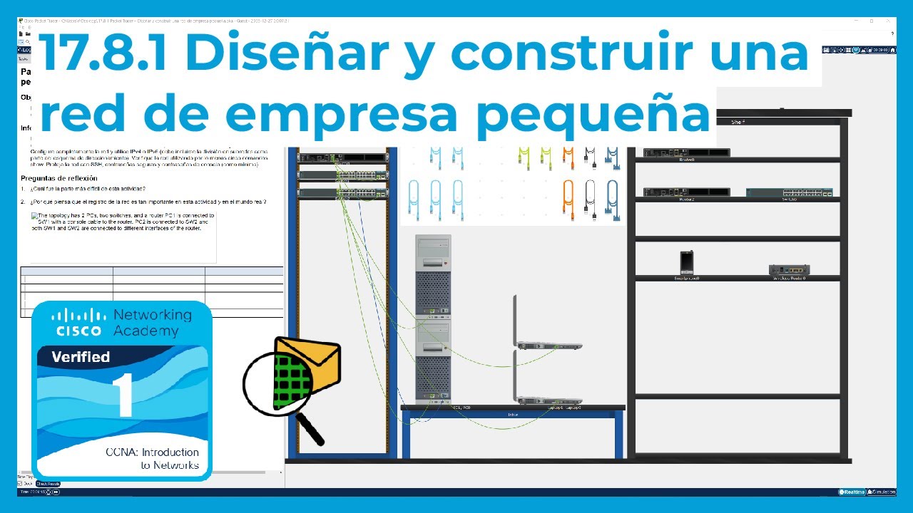 17.8.1 Packet Tracer 🔍📨 - Diseñar y construir una red de empresa pequeña (CCNA Curso 1)