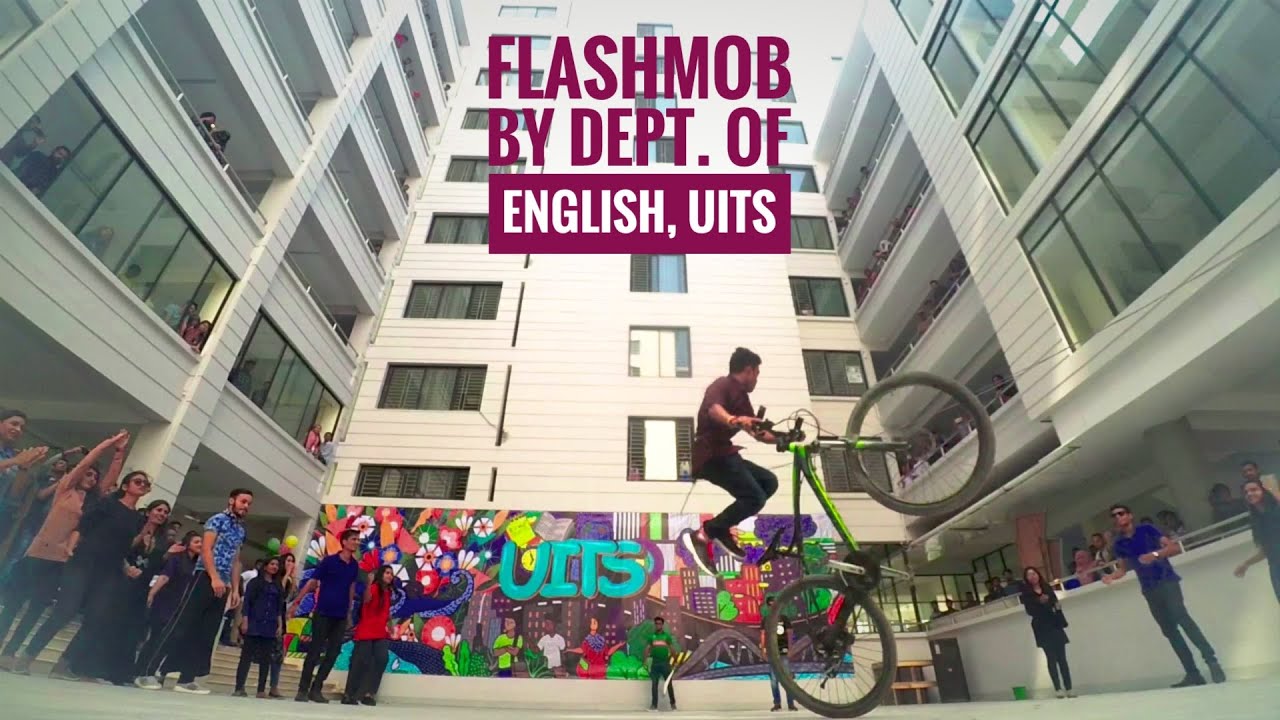 Flashmob by Department of English, UITS at the permanent campus.