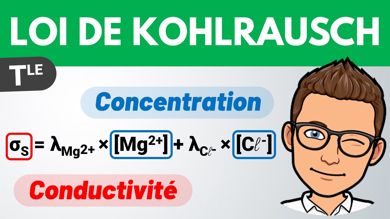 LOI DE KOHLRAUSCH ✅ Conductivité | Terminale spé | Chimie
