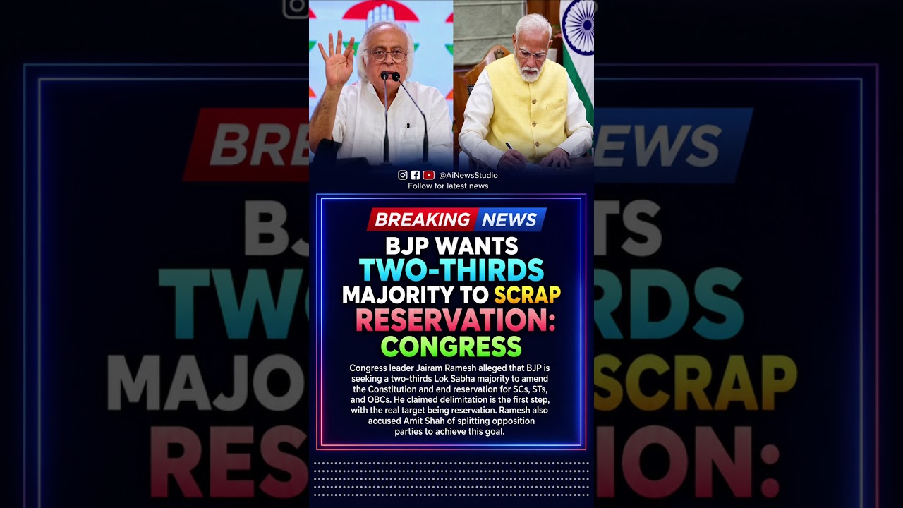 BJP Two-Thirds Majority Row: Congress Targets Reservation Debate
