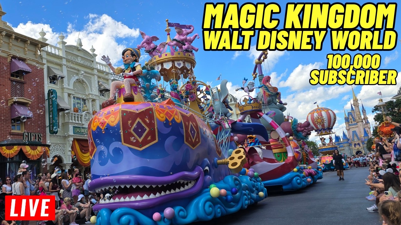 🔴Live Magic Kingdom Sunday 100,000 subscribers Parades, Fireworks at Walt Disney World 8/2/2026