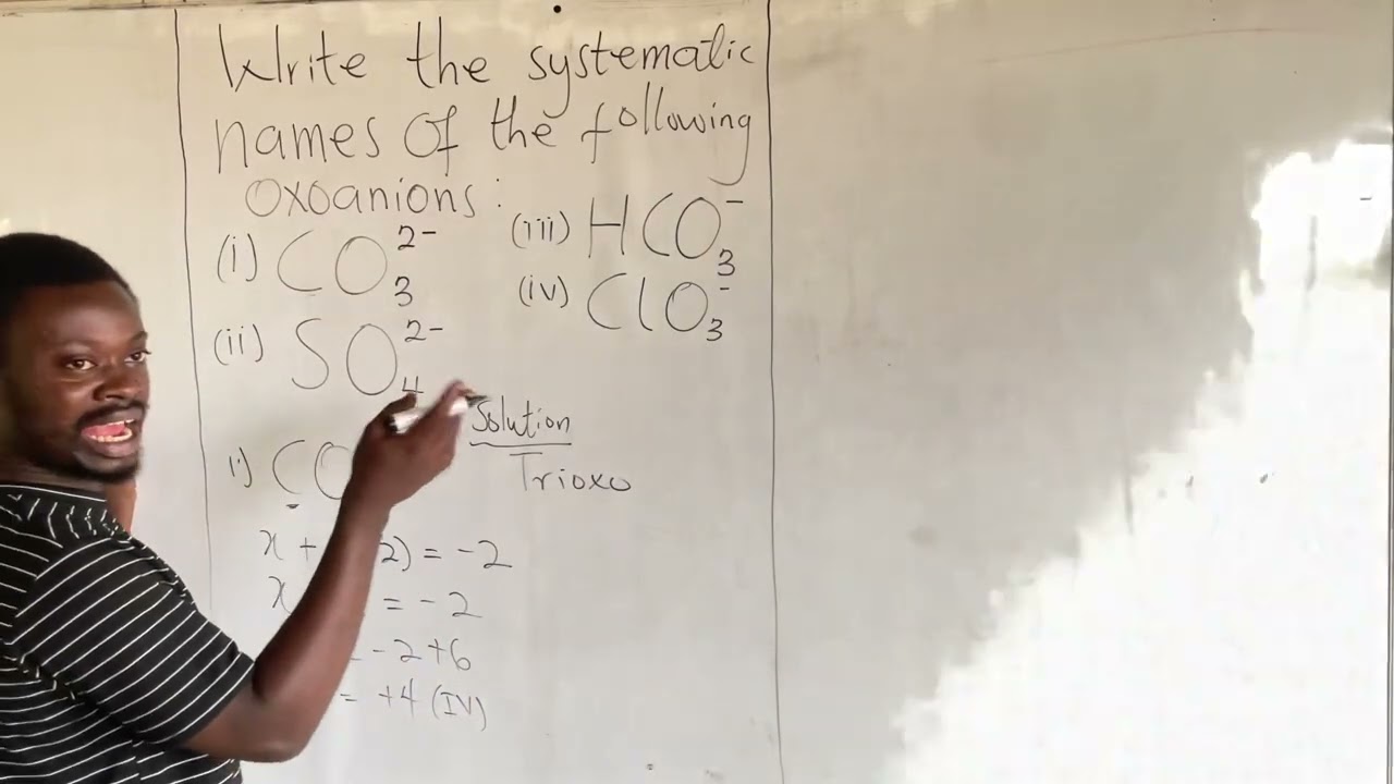 Systematic Names of Common Oxoanions | Chemistry Made Simple