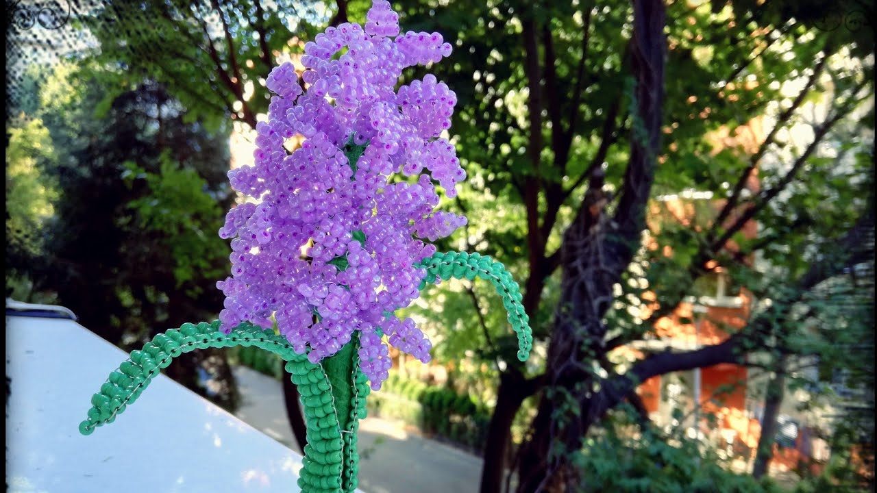 How to make a hyacinth flower with beads - Diy beaded hyacinth