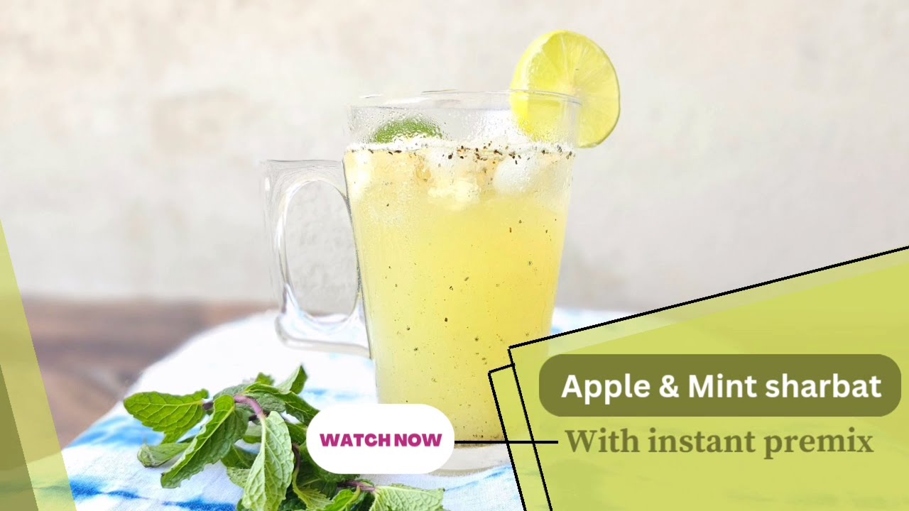 Apple Mint Sharbat | Foodishaa | With Instant Premix  | Summer Drink Idea |