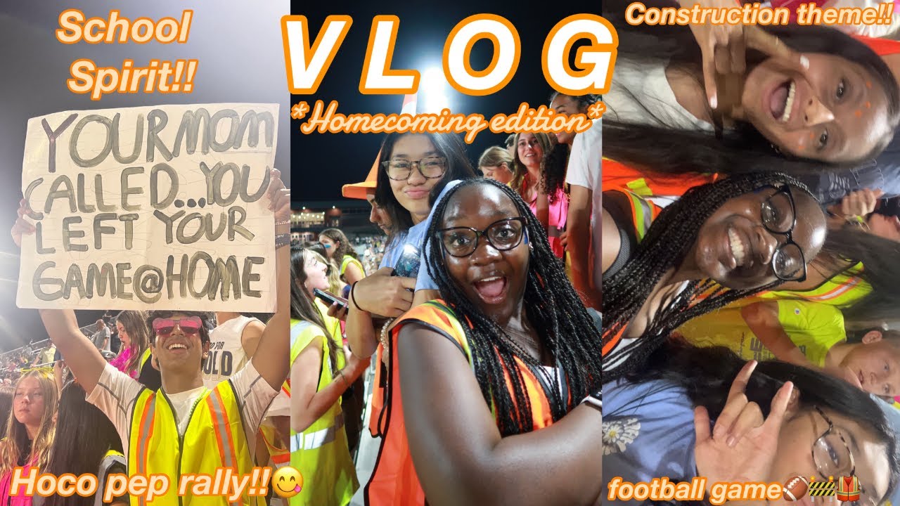 SCHOOL VLOG | HOMECOMING FOOTBALL GAME + RALLY!!!