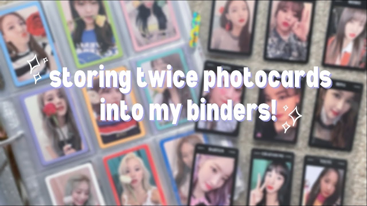 ✰ storing + organizing twice photocards into my binders! ✰