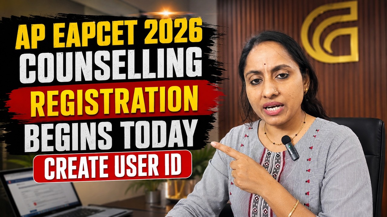 AP EAPCET 2026 Counselling Registration LIVE | How to Create User ID in Telugu