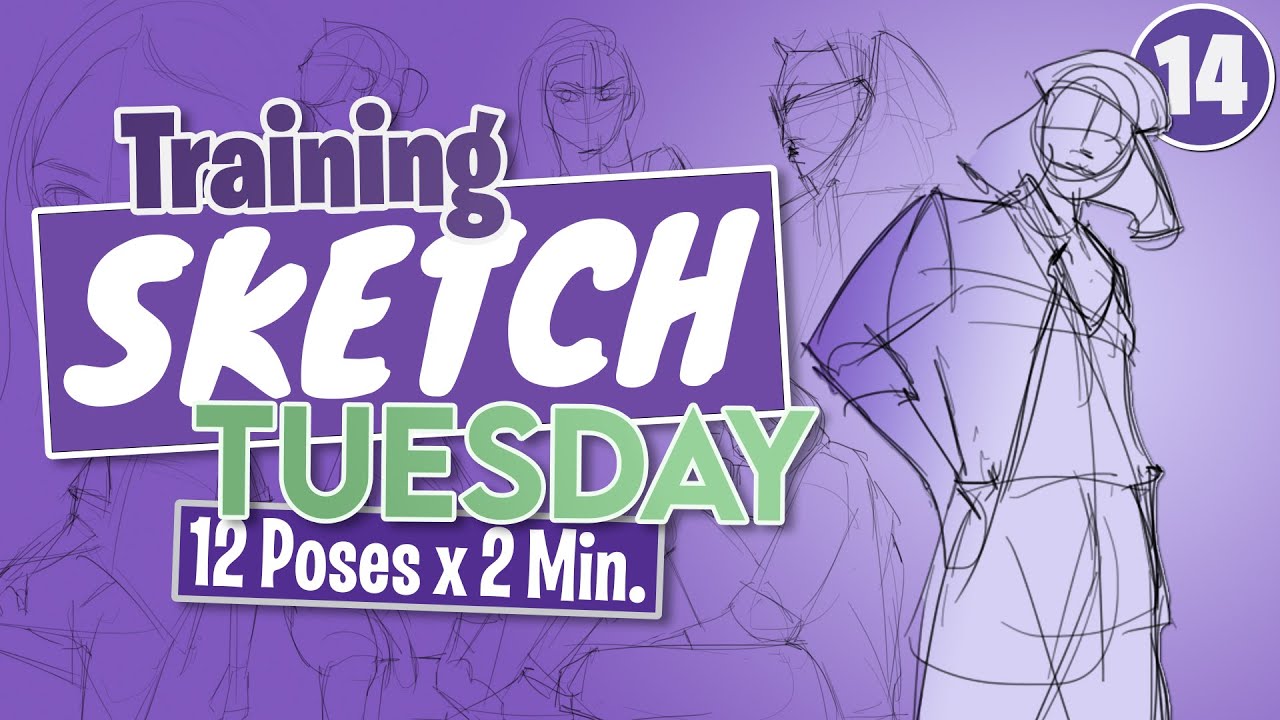 Draw With Me: 12 Figure Drawing Poses (2 Min Each) | Focused Figure Drawing Session