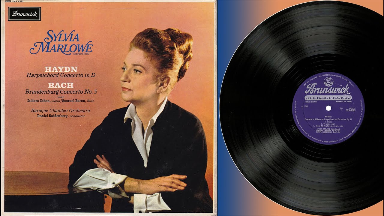 Sylvia Marlowe (harpsichord) & ens.: J. Haydn Concerto in D maj. Op.21 & J.S. Bach Br. Conc. No. 5