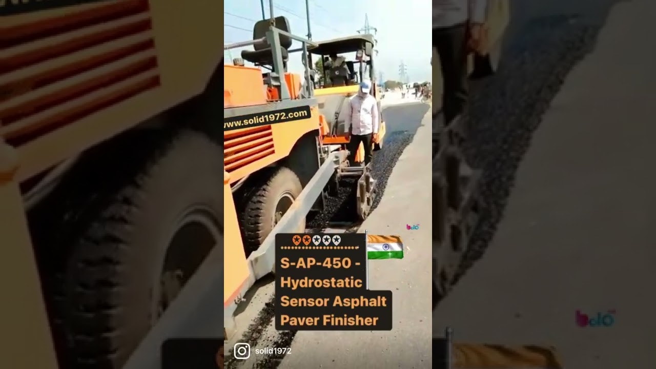 S-AP-450 Hydrostatic Sensor Asphalt Paver Working At Maharashtra. #RoadConstruction #Asphaltpaver