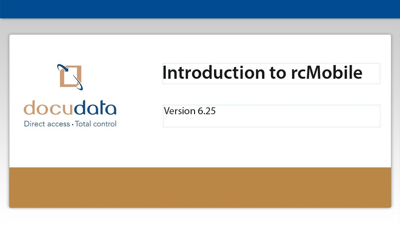 Introduction to rcMobile in EDCRC 6 25   Part 1  deployment