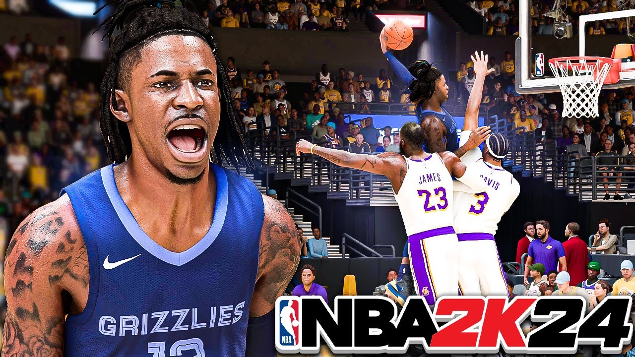 Джа Морант готовит Леброна и &laquo;Лейкерс&raquo; в NBA 2K24. Играйте сейчас онлайн.