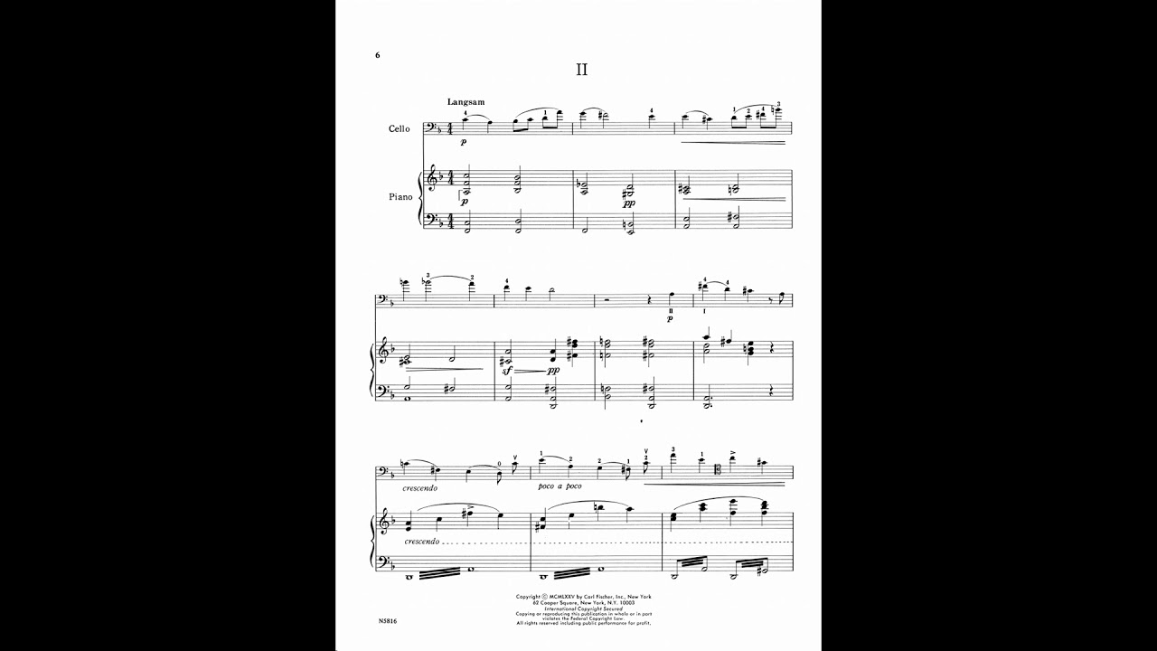 Anton Webern - 2 Pieces for cello and piano (1899)