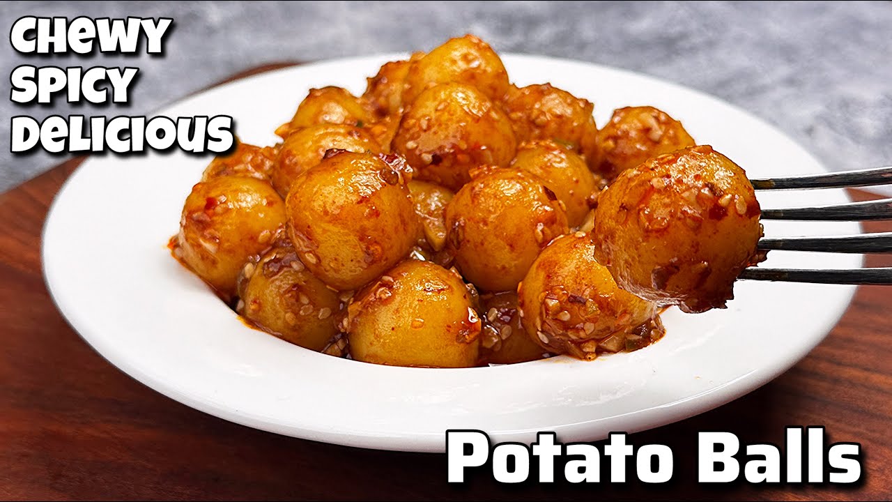 Unique Recipe : Chewy Korean Potato Balls | Delicious Chilli Garlic Potato Snacks