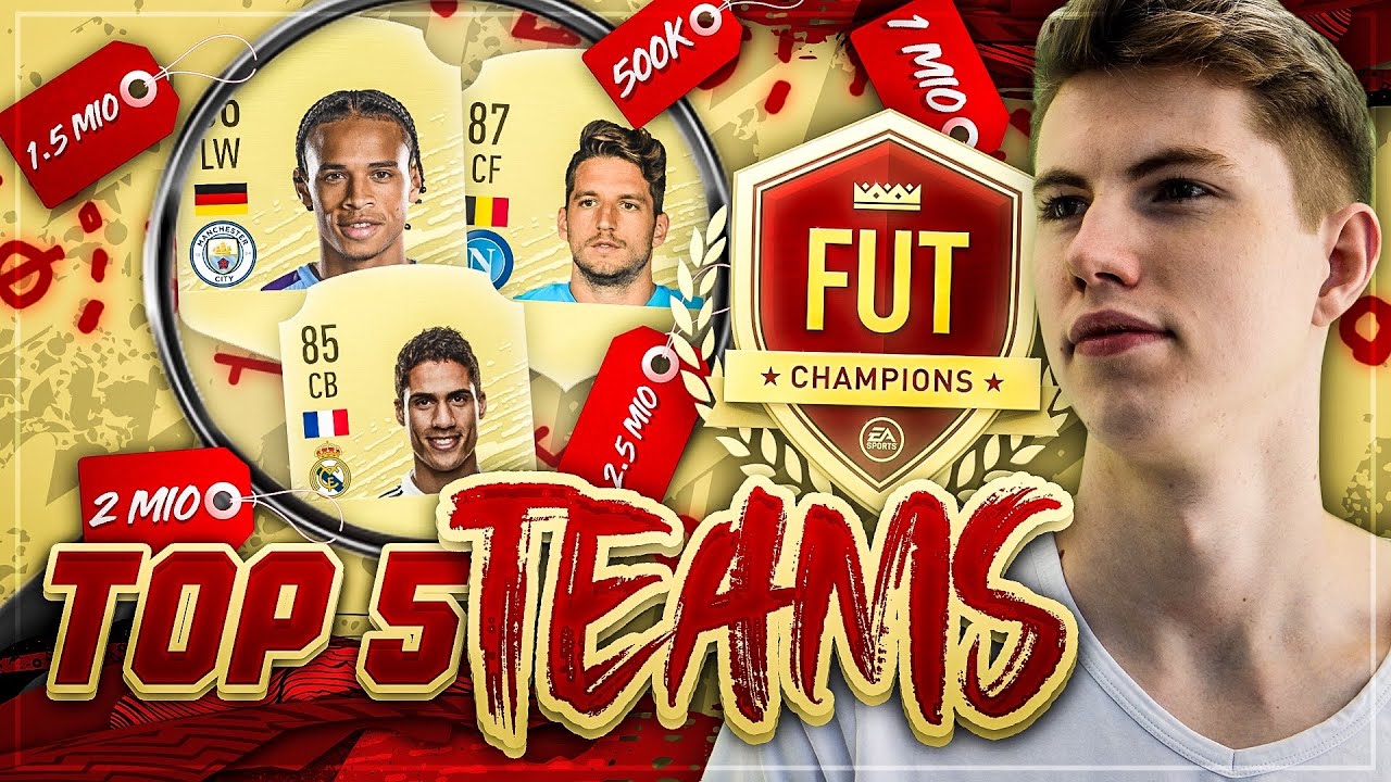 FIFA 20: TOP 5 FUT CHAMPIONS TEAMS! I 500K I 1MIO I 1,5MIO I 2MIO I 2,5MIO